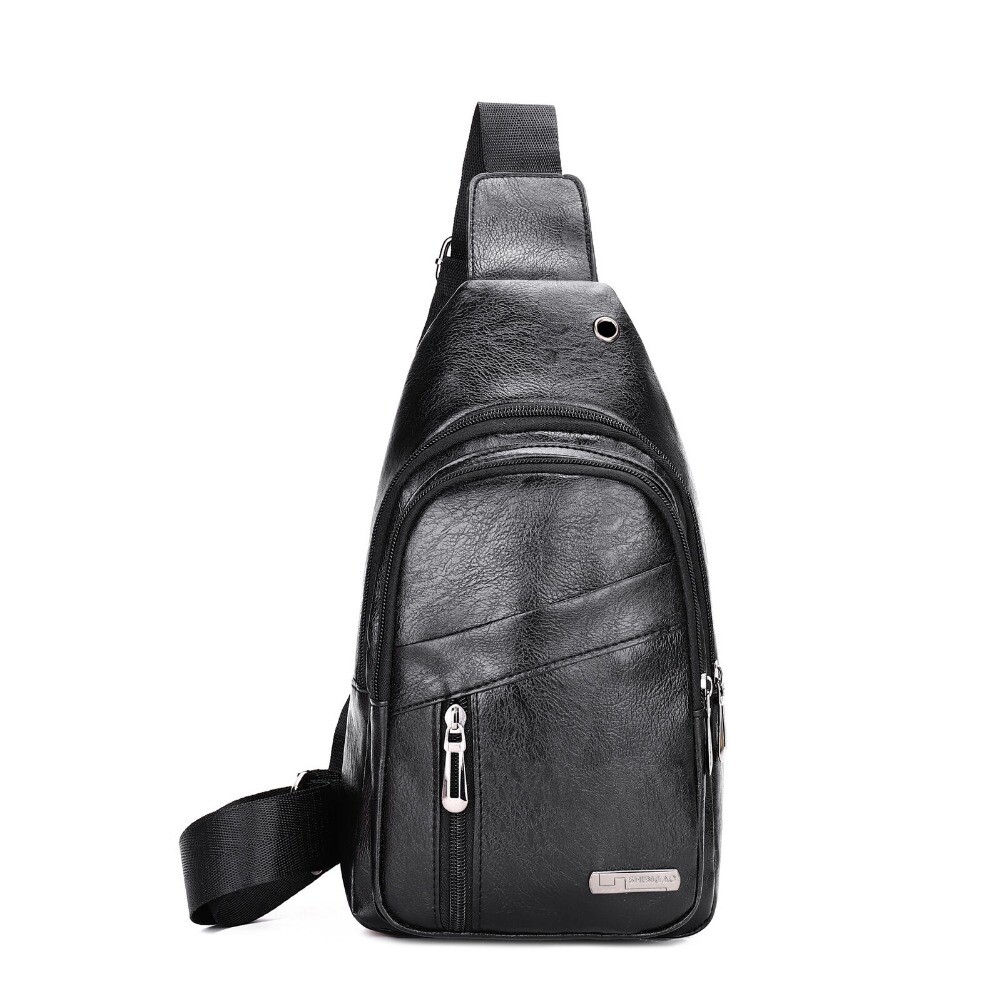 Men’s Large Capacity Single Shoulder Crossbody Bag Multifunctional Chest Bag US