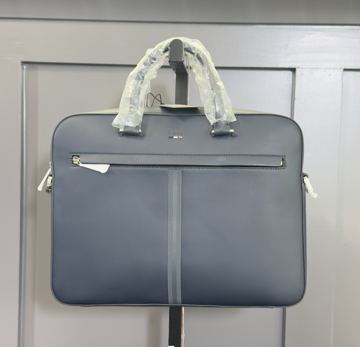 NWT BOSS “Ray” Faux-Leather Document Case, Textured Trim, $230 MSRP