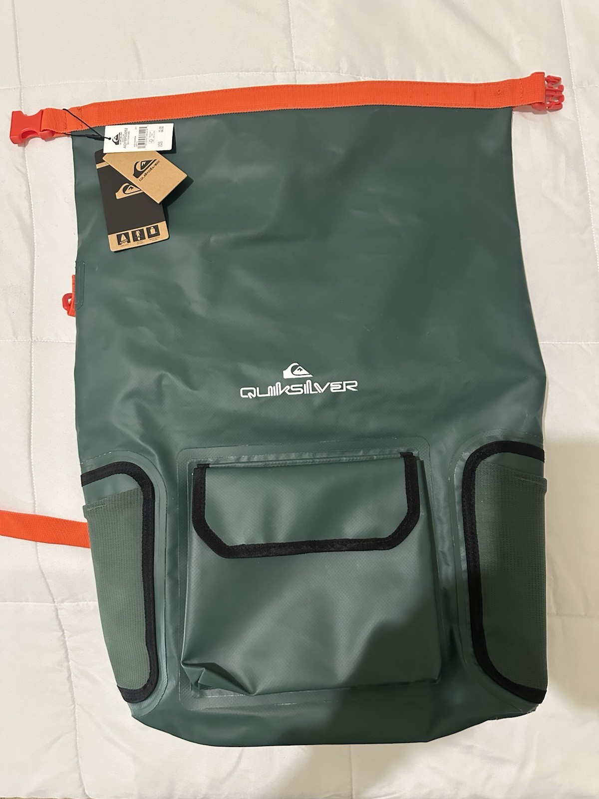 Quiksilver Sea Stash Mid Backpack Roll Top Wet/Dry Backpack Bag 22L MSRP-$75