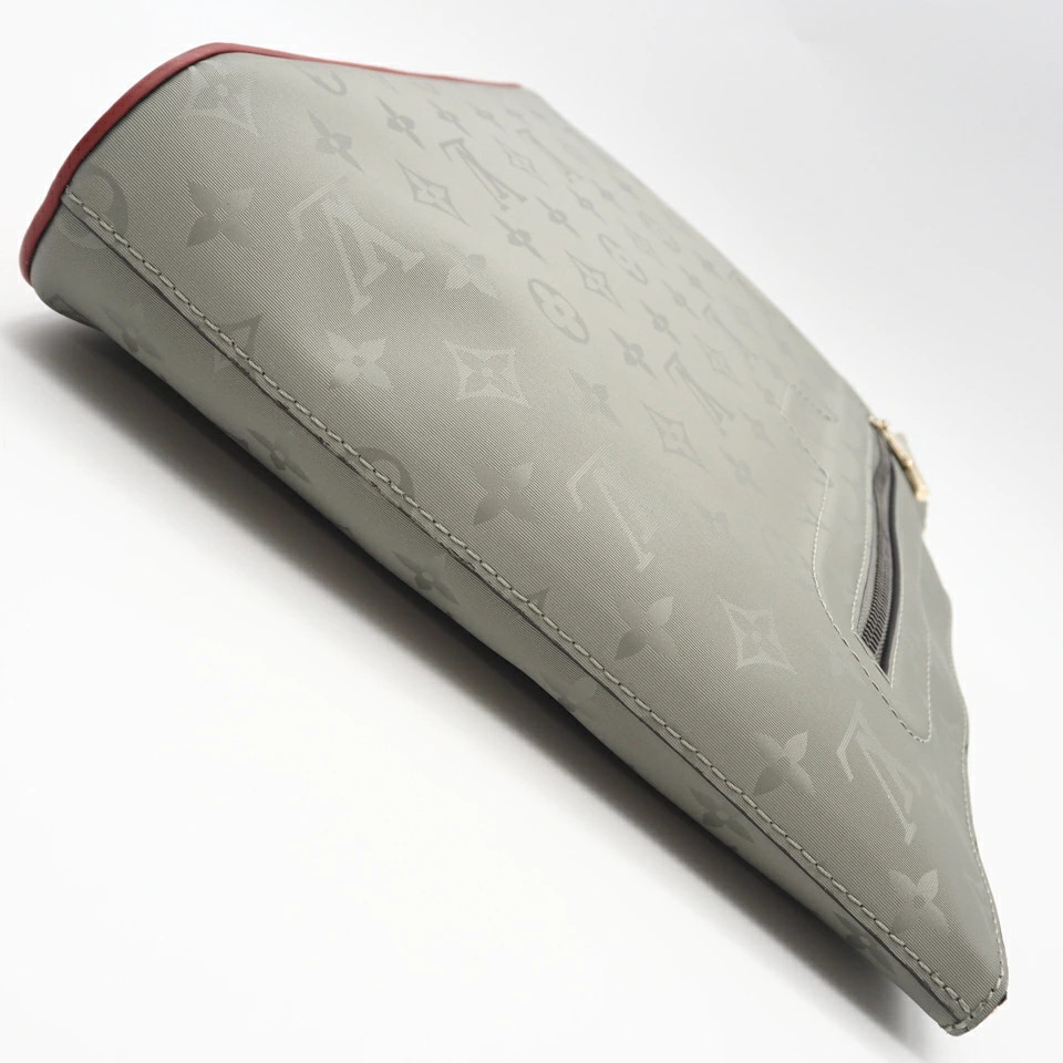 Louis Vuitton Monogram Titanium Pochette Cosmos M63240 Clutch Bag Gray Beige