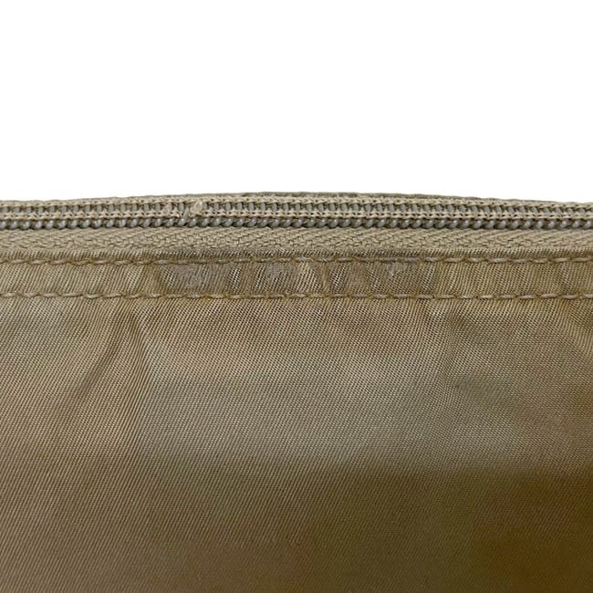 Prada pouch, khaki/beige, Tessuto leather, nylon, used, item number 104, PRADA,