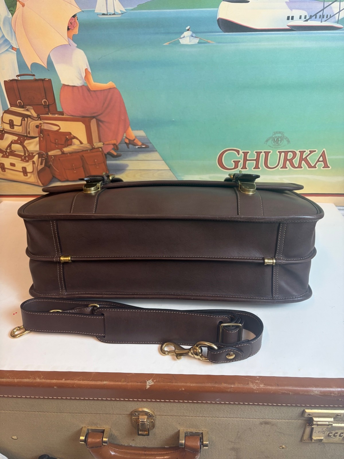 Ghurka Original Collection No.95 Counselor Bridle leather Briefcase-Business Bag