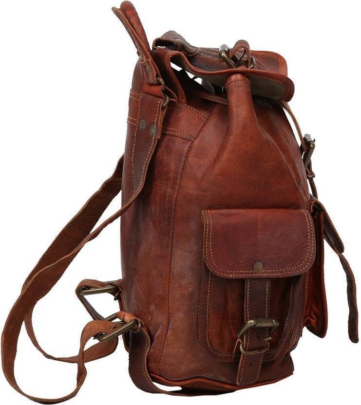 genuine leather backpack for men and women 18″Backpacks Leather bag
