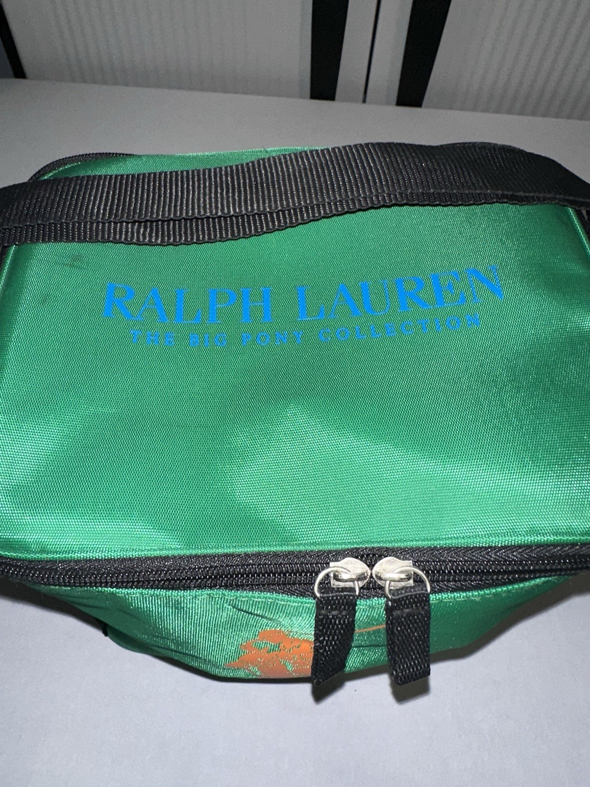 Polo Ralph Lauren Big Pony Collection Green Travel Work Lunch Box Bag