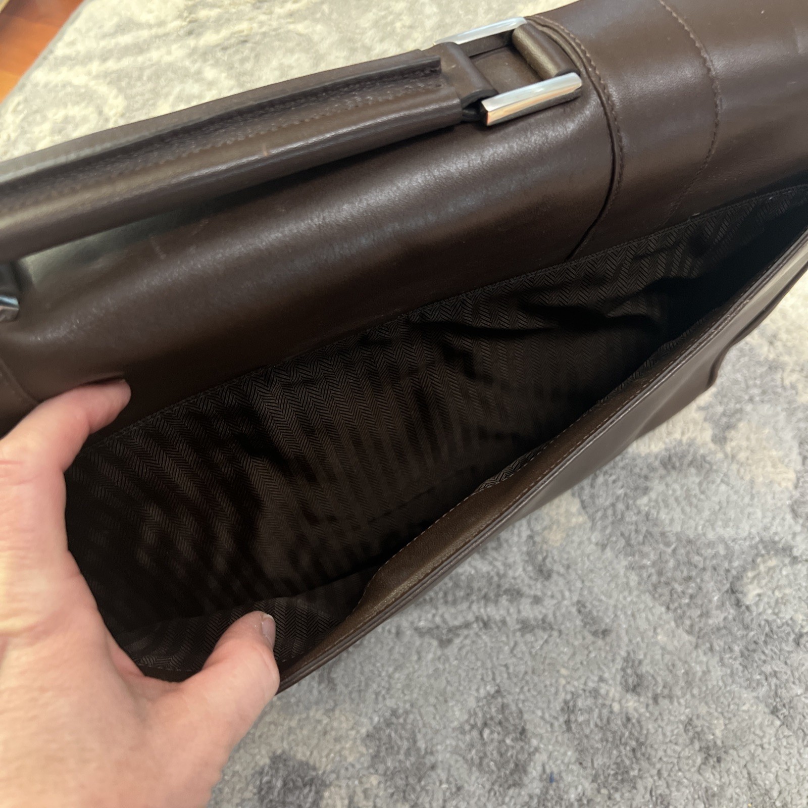 Vintage Marshall Fields Executive Briefcase Brown With Locks And Keys
