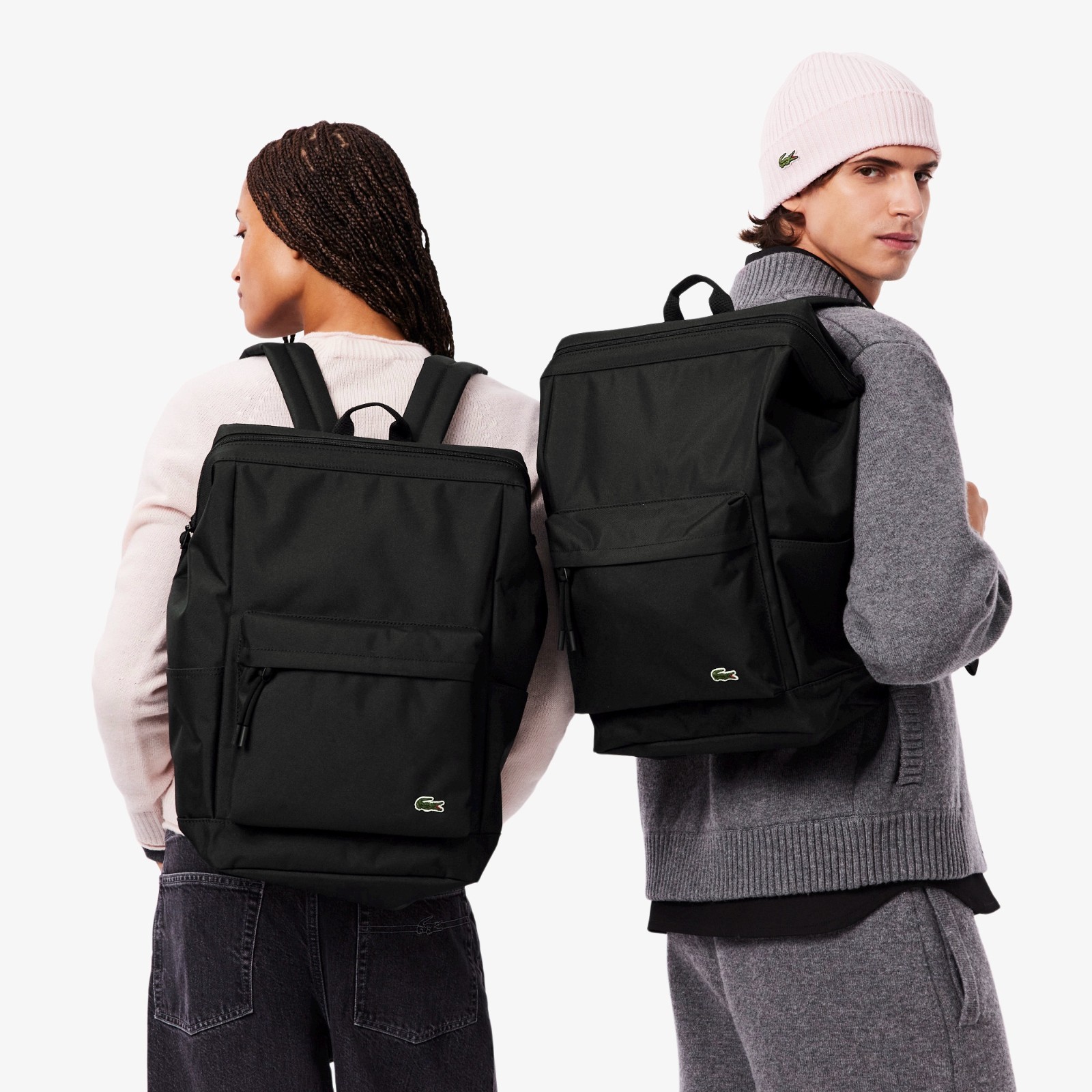 Lacoste Rucksack for Men and Women, Neo Crocodile Rectangular Backpack, 21L