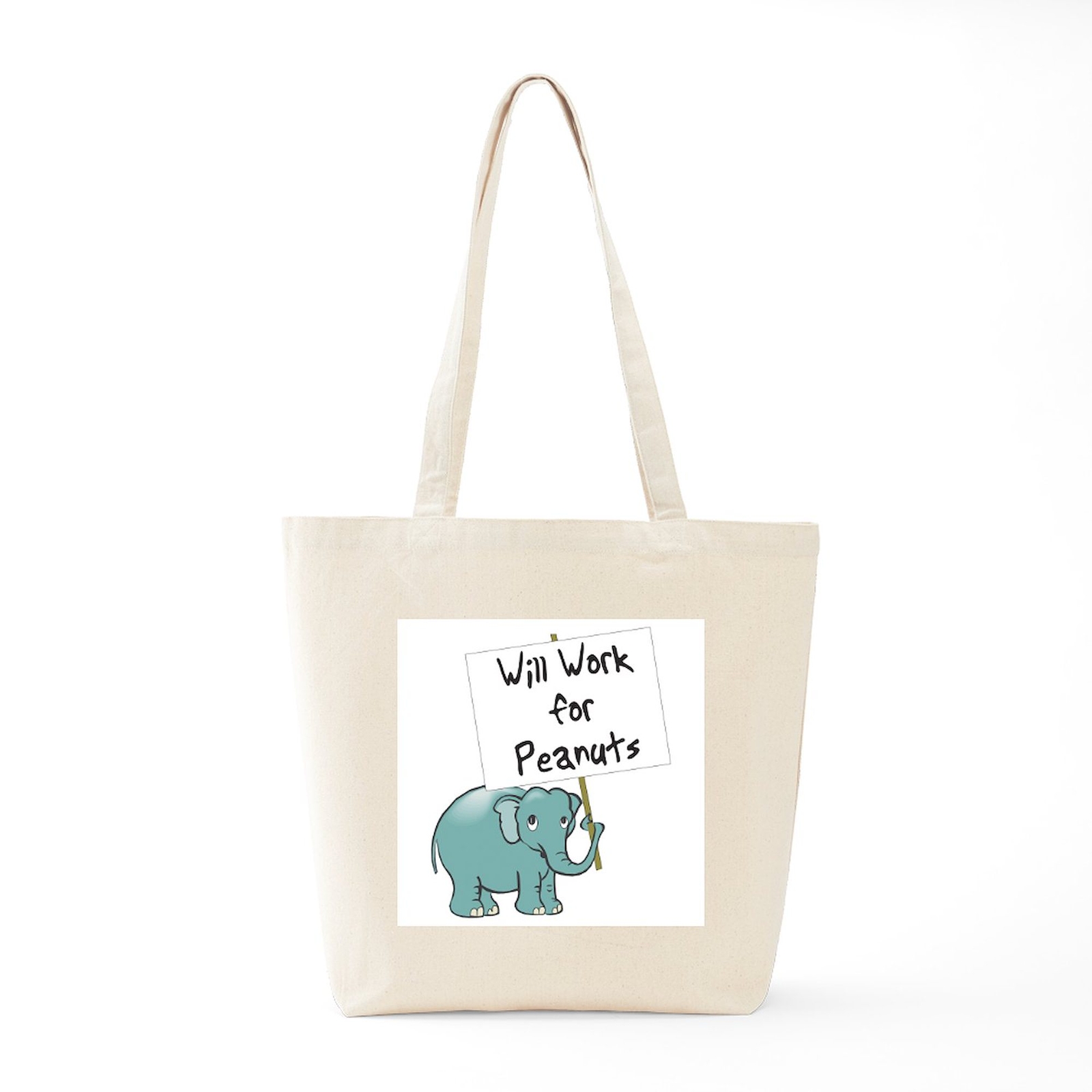 CafePress Elephant Tote Bag Work For Peanuts Tote Bag (10327781)