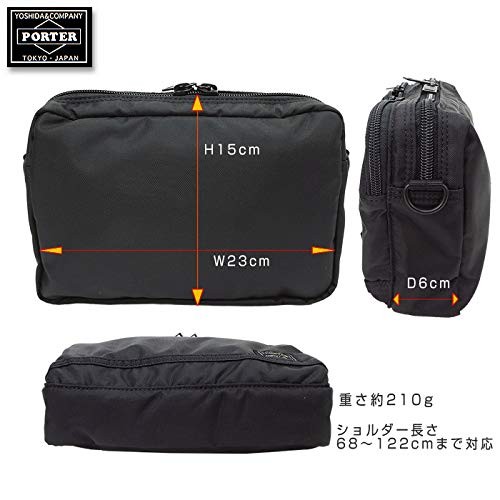 Yoshida PORTER 689-05940 Flash Shoulder Bag Black 9 W x 6 H x 2.4D inches