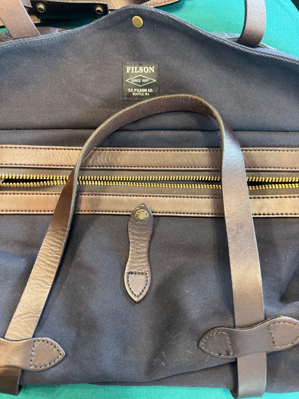 Filson Rugged Twill Small Navy Duffle Bag 11070220 MADE IN USA NWOT