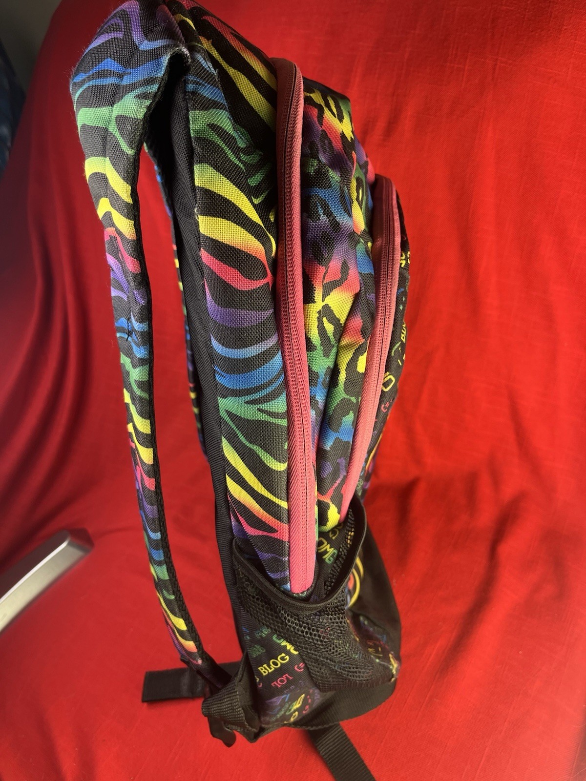 Backpack Adults Kids Leopard and Zebra Print Retro Outdoor Products Rainbow lisa