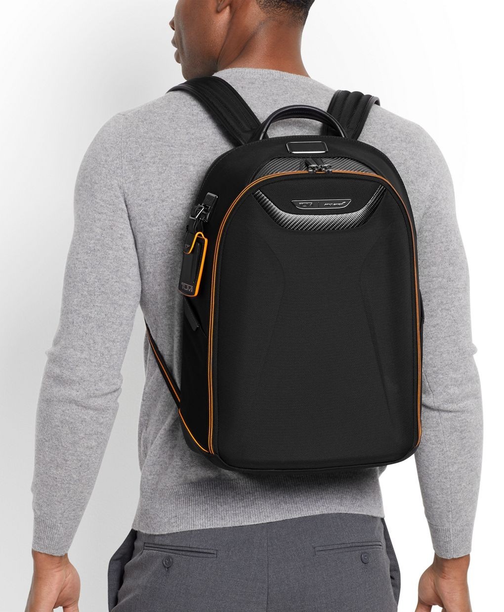 New Tumi McLaren Velocity Backpack Black Carbon Fiber, With Tags, Retail $1200