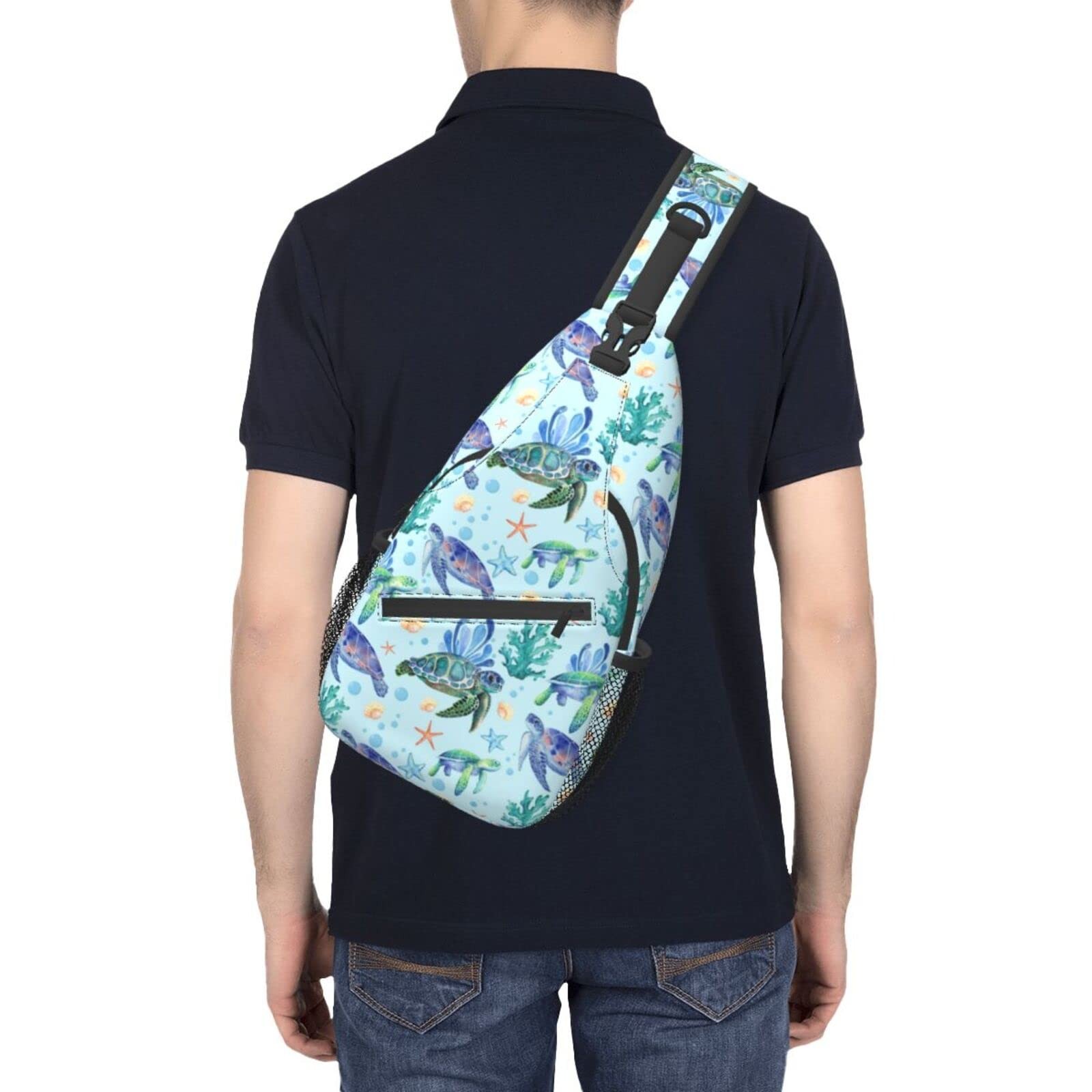 Butterflies Sling Bag Crossbody Backpack Travel Hiking Daypack Chest Shoulder