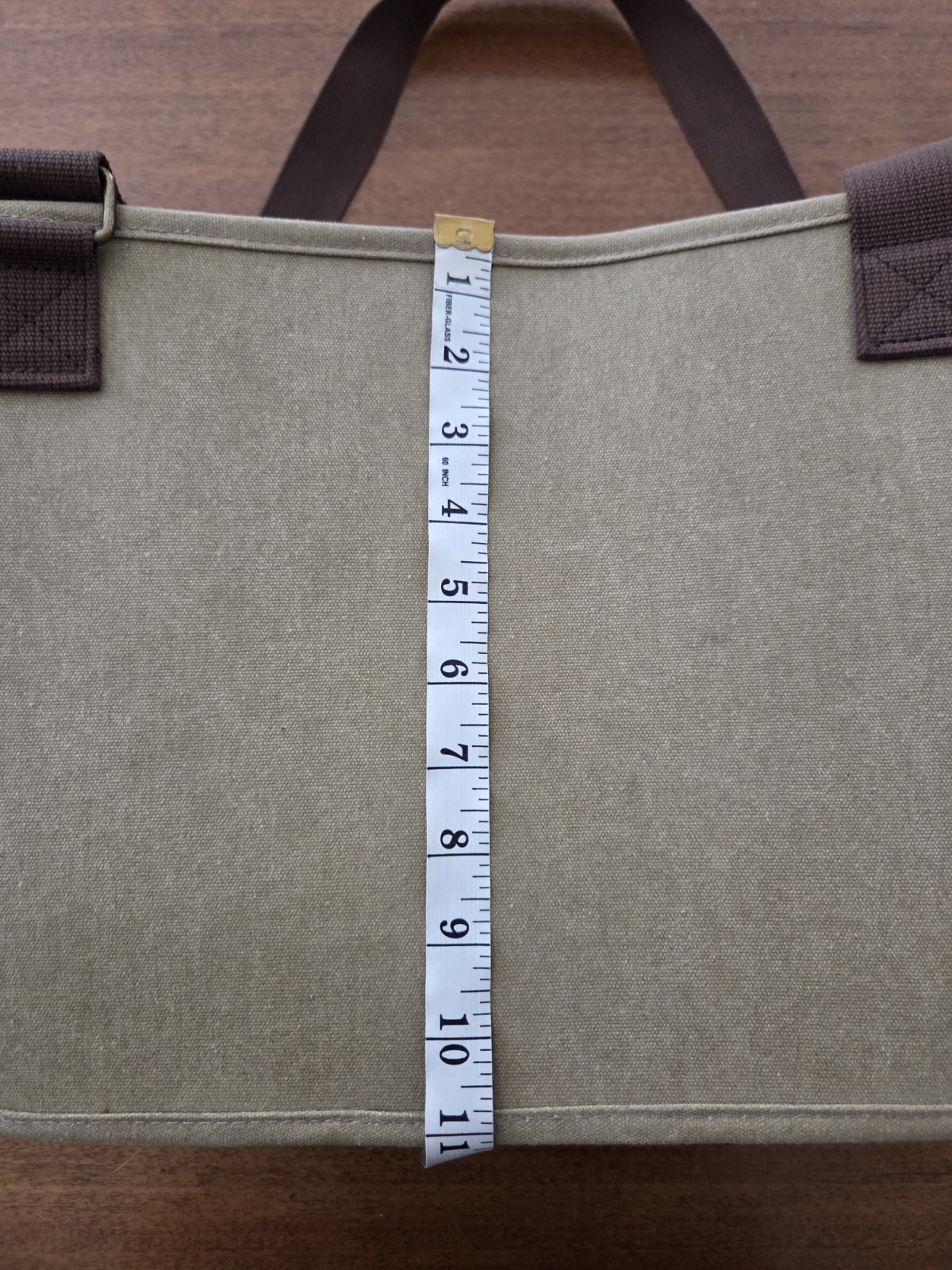 Duluth Trading Co Canvas Laptop Shoulder Tote Messenger Organizer Bag Tan