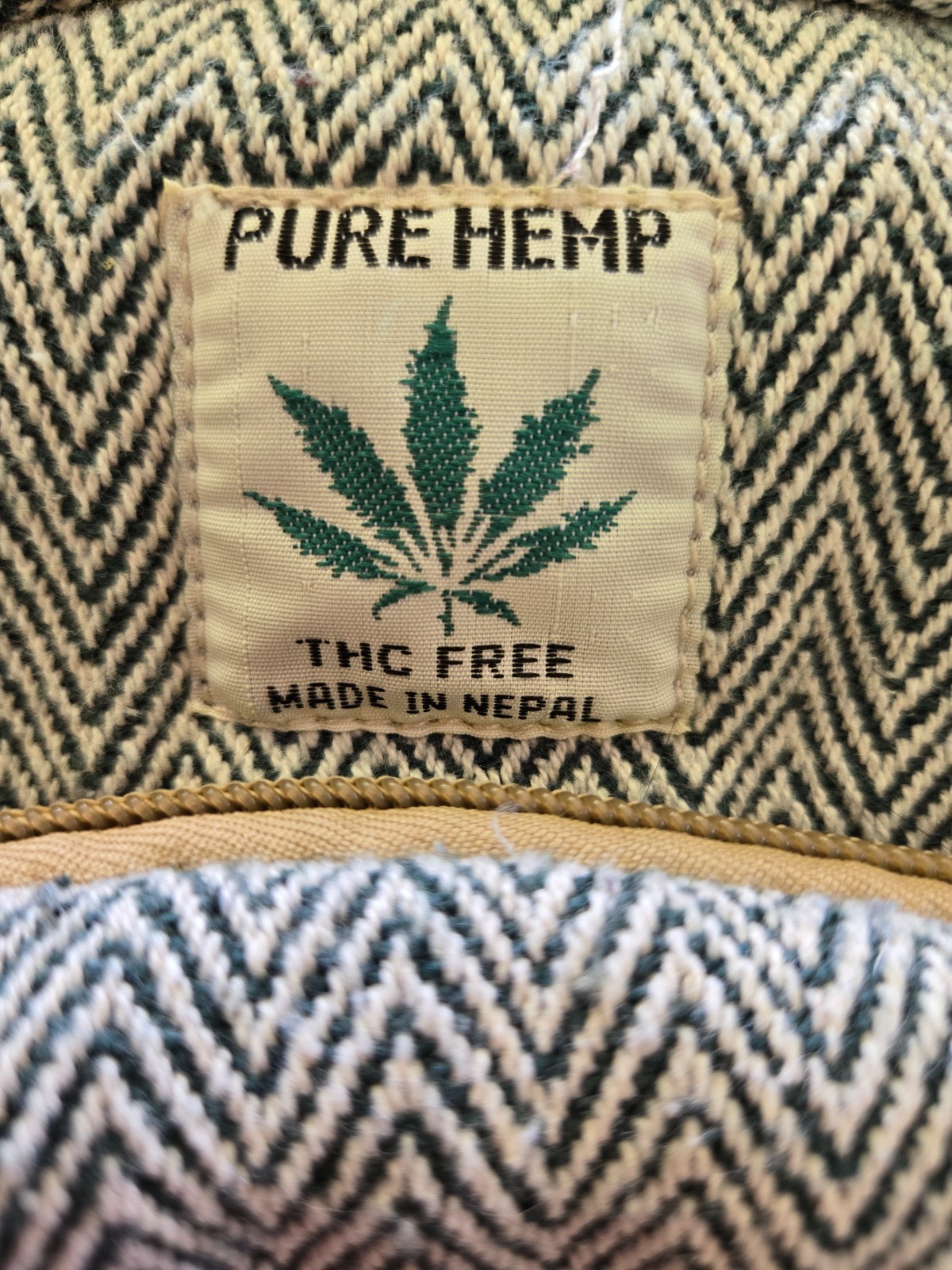 Himalayan Hemp THC Free Pure Handmade Multi Pocket Laptop Backpack Made In Nepal