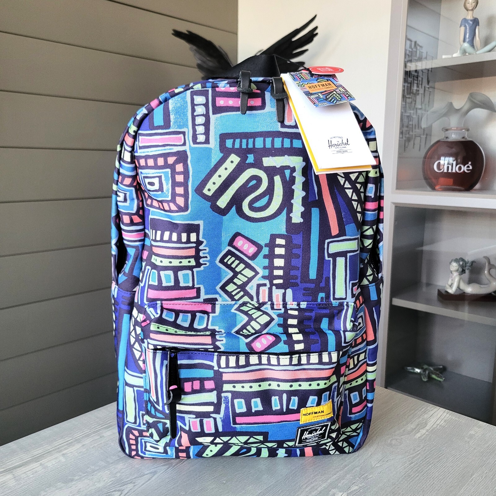 Herschel Backpack Winlaw Abstract Geometric Multicolor 13″ Laptop Slot NWT