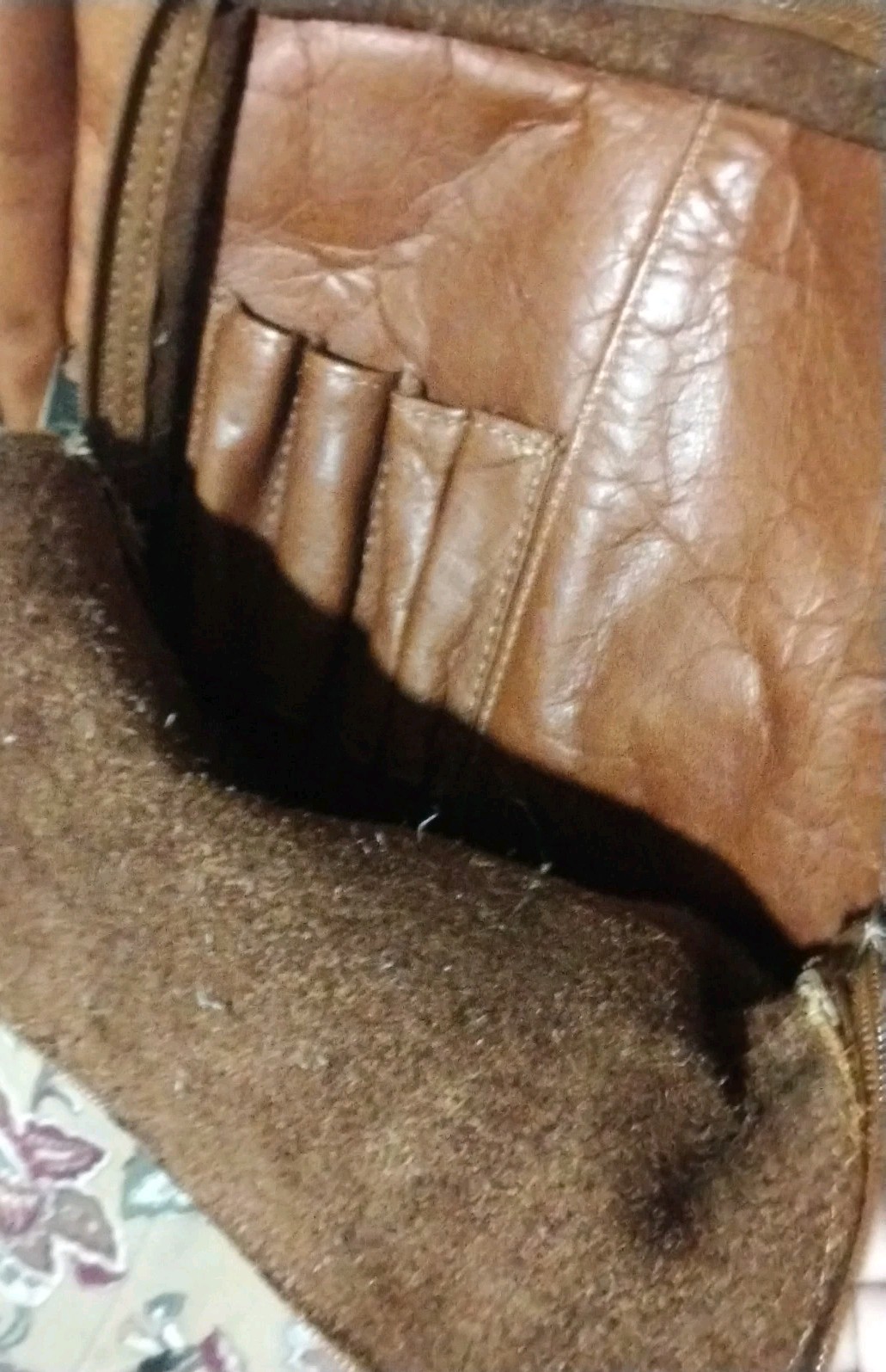 Vintage Brown Leather Backpack,From Columbia South America Drawstring &Snap READ