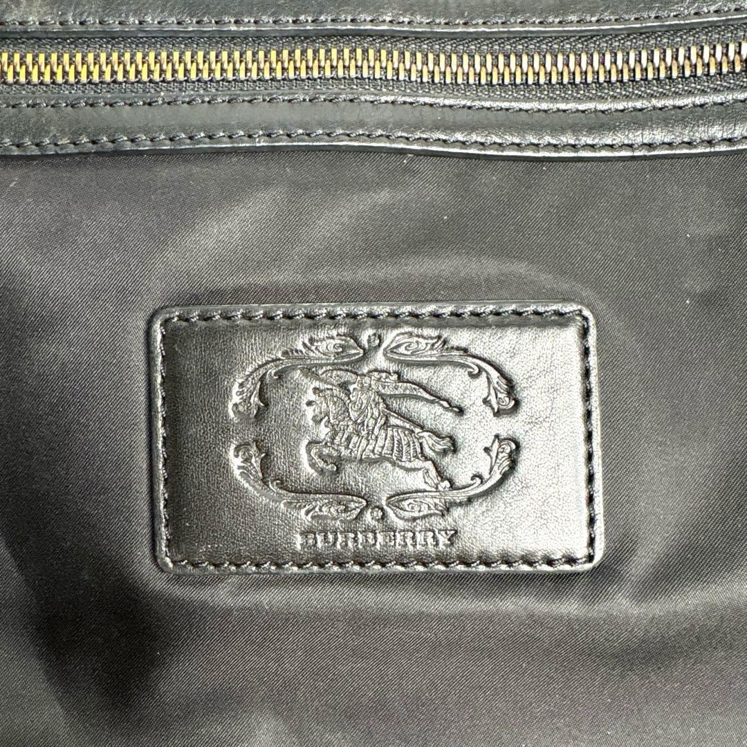 Burberry Shoulder Bag Nylon Nova Check Black 30x32cm
