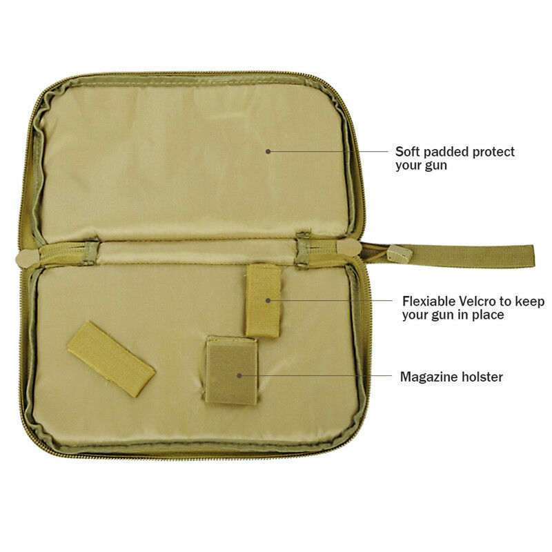 Tactical Handgun Pistol Pouch Carry Case Pouch Holster 16cm*27cm*2.5cm