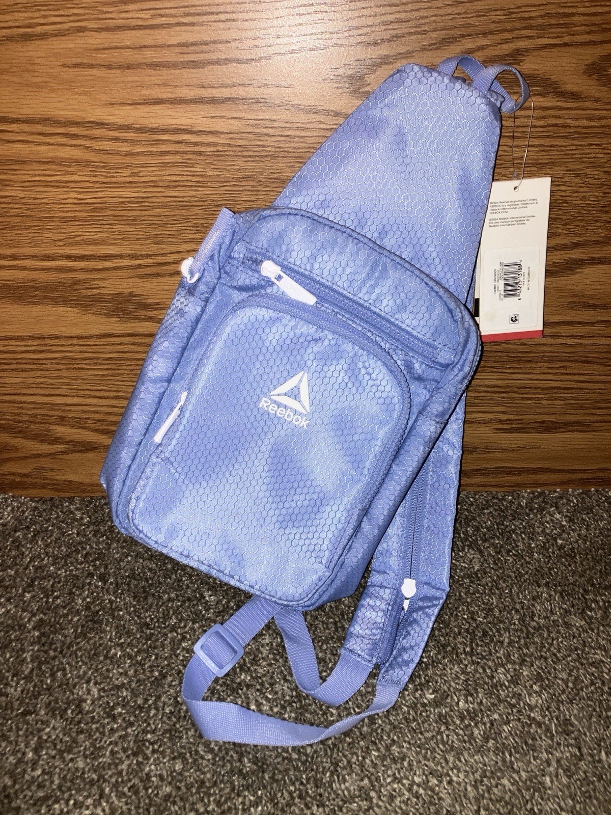 Reebok Cosmos Crossbody Cornflower Blue Sling Bag 4.25” X 6.5” X 2.5” New