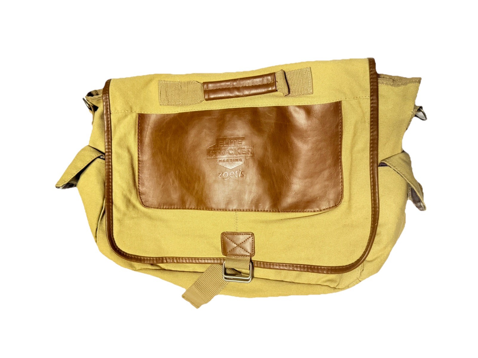 Field & Co. Vintage Style Messenger Bag Elite Stocker Meeting Leather Accents.