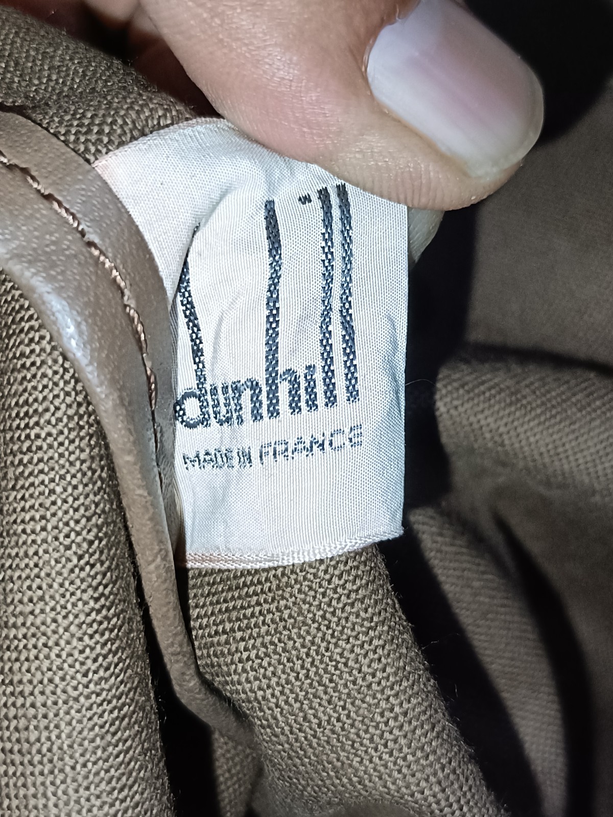 Alfred Dunhill canvas waxed boston bag