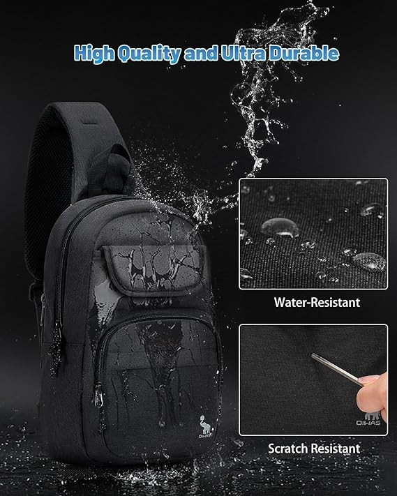 OIWAS Sling Bag Crossbody Backpack Shoulder Bag Travel Chest Pack for Men Wowen
