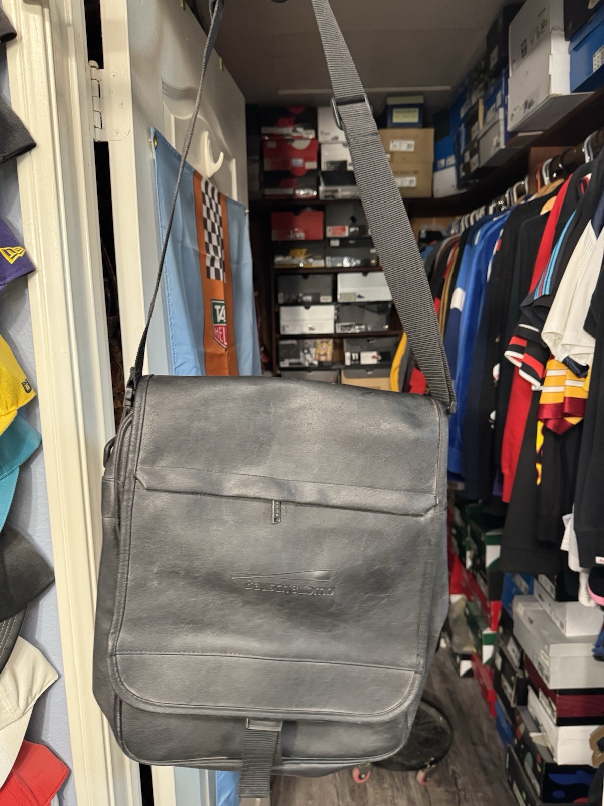 🔥Leeds Bausch & Lomb Leather Laptop PC Bag 15”x 12” x 4”