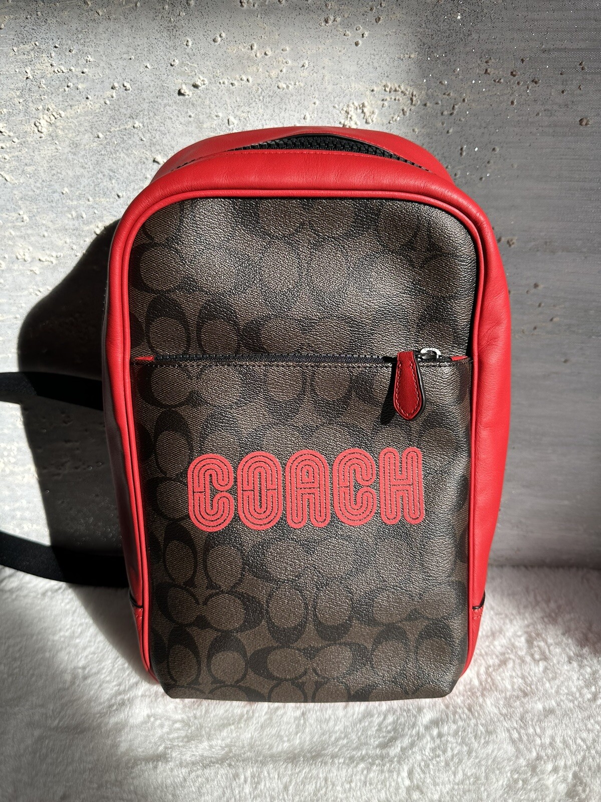 NWT Coach CE522 Westway Pack Colorblock Signature Canvas & Leather W Coach Patch