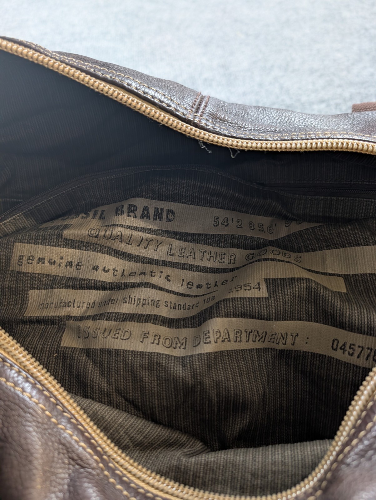 Fossil Canvas Leather Duffel Bag Brown Tan Defender Weekender Travel Luggage