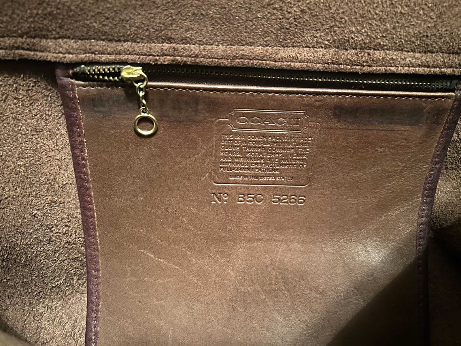 Vintage Coach Metropolitan 1995 Brown Leather Messenger Bag United States 5266