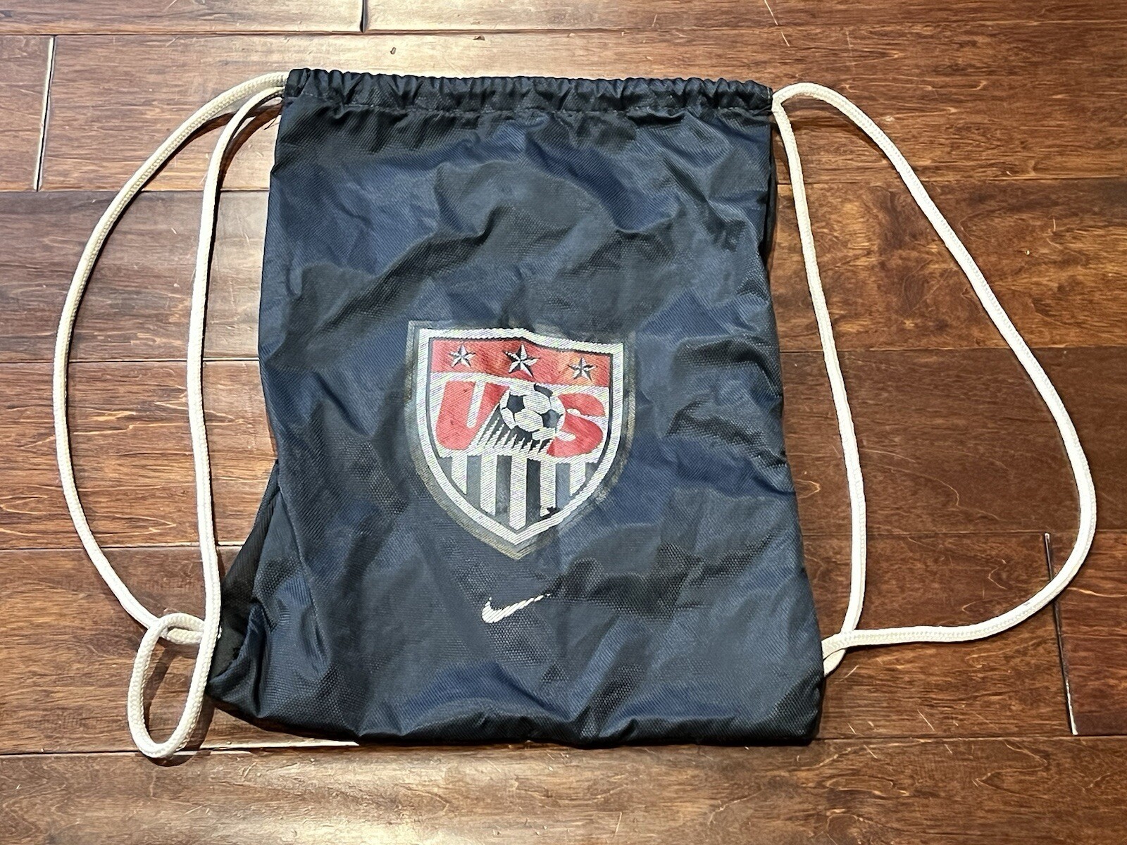 Nike Blue USA Olympic Team Soccer 17 x 13.5 Logo Drawstring Backpack Gym Bag