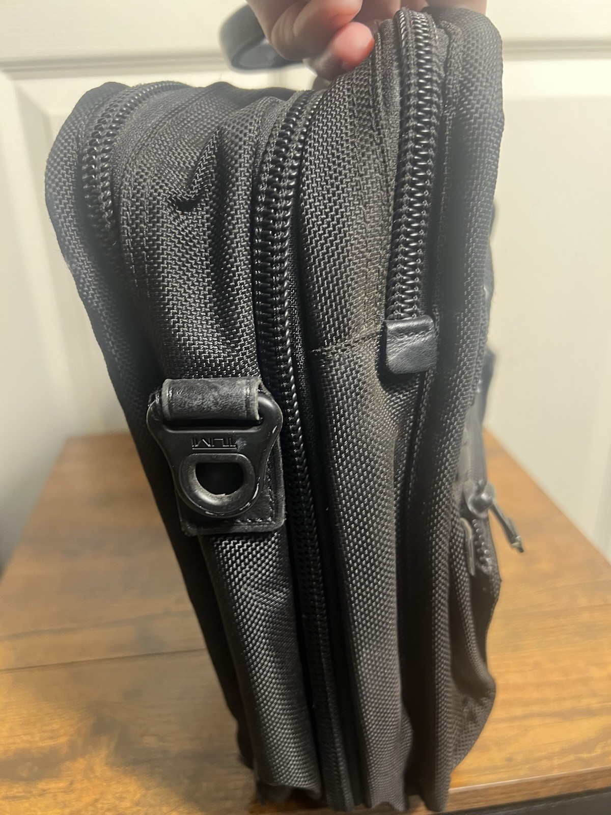 Tumi Black Business Bag Professional Laptop Briefcase No Shoulder Strap