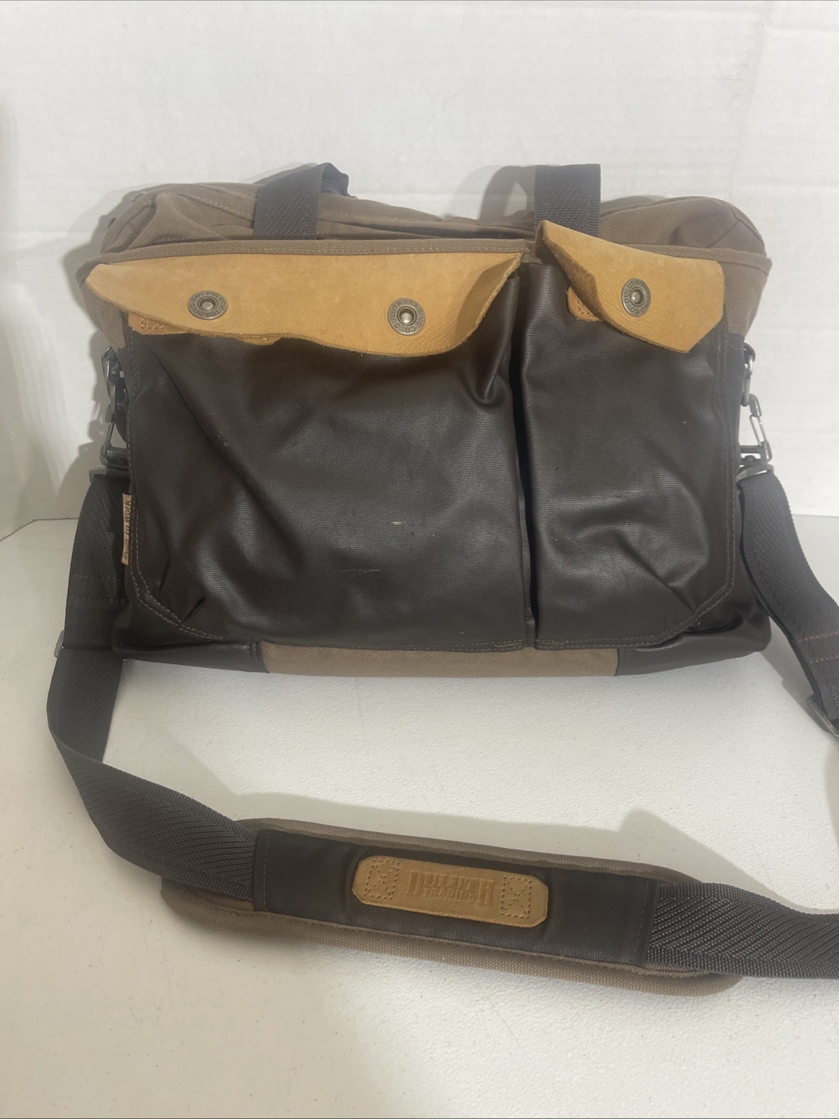 Duluth Trading Company Fire Hose Canvas Bona Fide Briefcase Messenger Bag