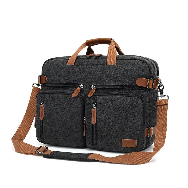 3 in 1 Convertible Briefcase Backpack 17.3 inch Laptop Backpack Case Messenge