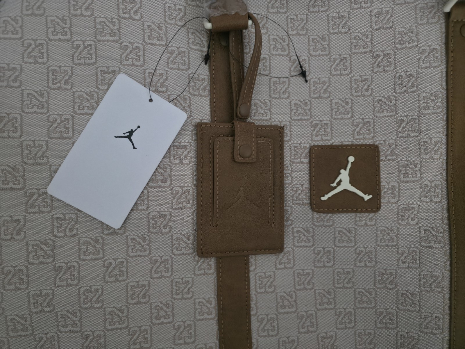 Jordan Monogram Duffle Bag Luggage Coconut Milk 40L Large- LM0759 101