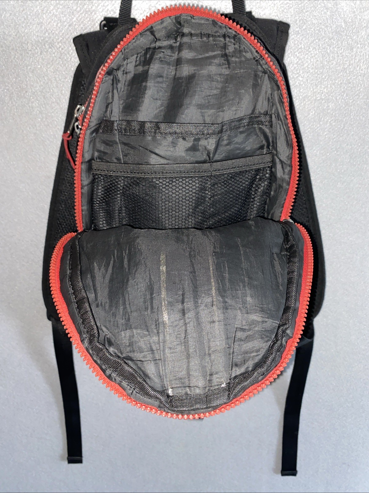 True Religion Backpack 14” Black/Red Zip Inner Pockets Shoulder Straps
