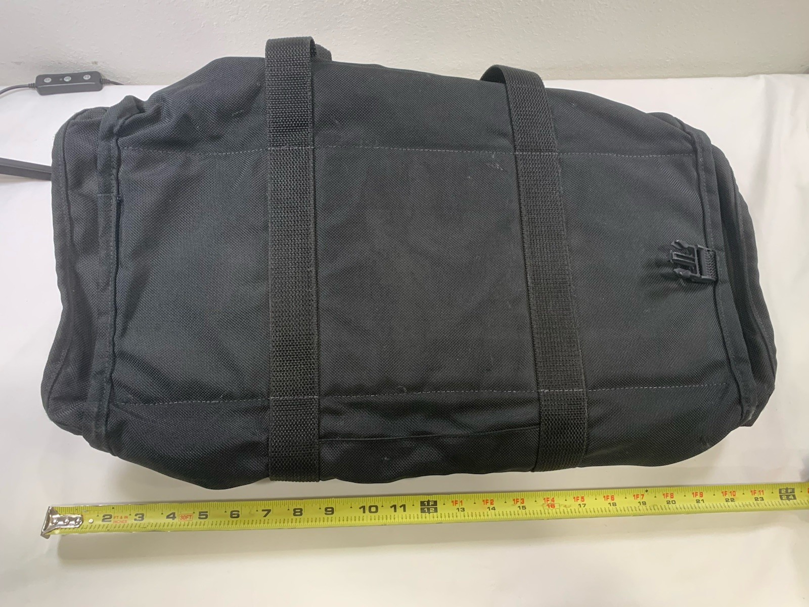 Boyt Large Carry On Leather Canvas Duffel Travel Weekend Gym Bag Black READ