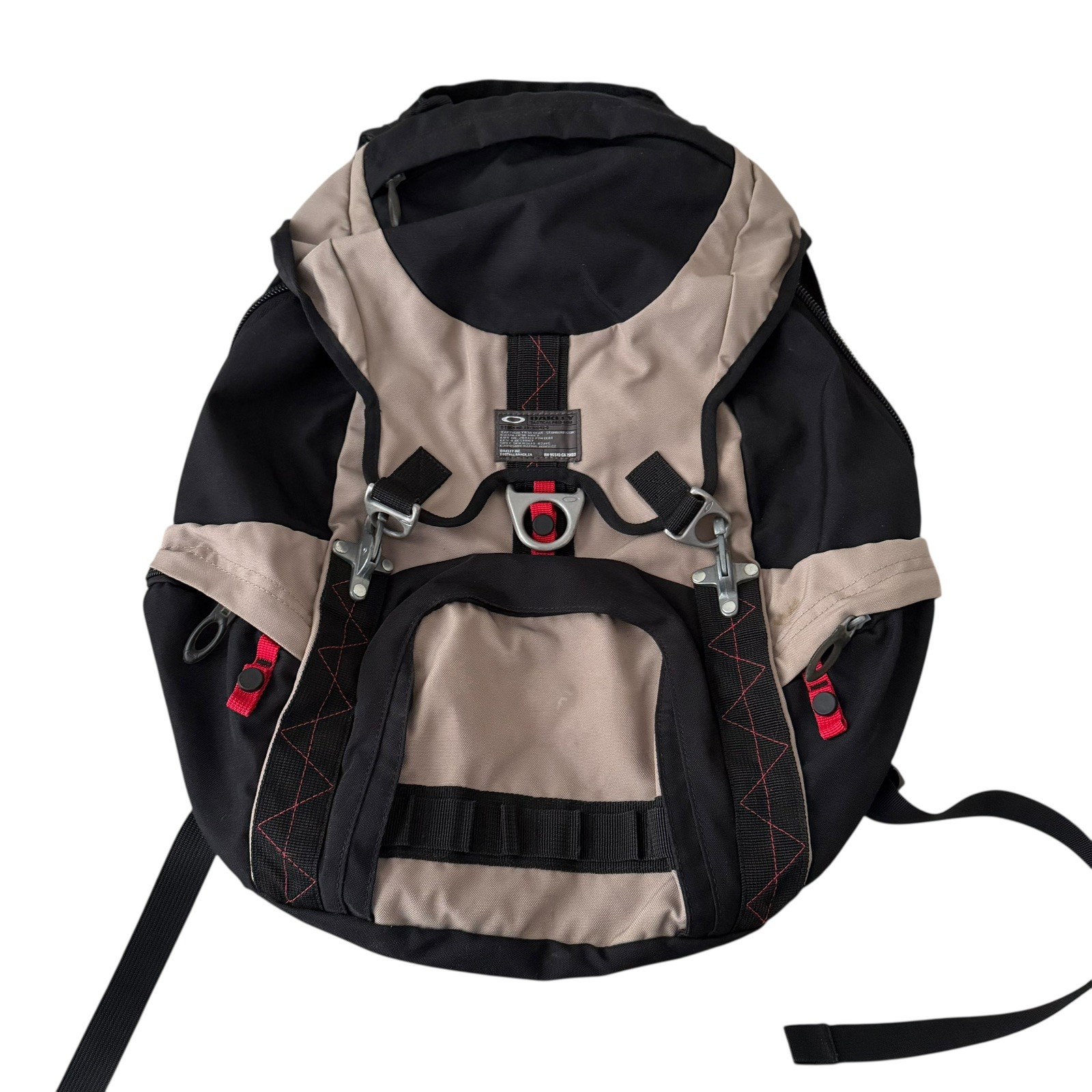 OAKLEY ICON BACKPACK Y2K 00s Beige Vintage Tech Street Fashion Bag
