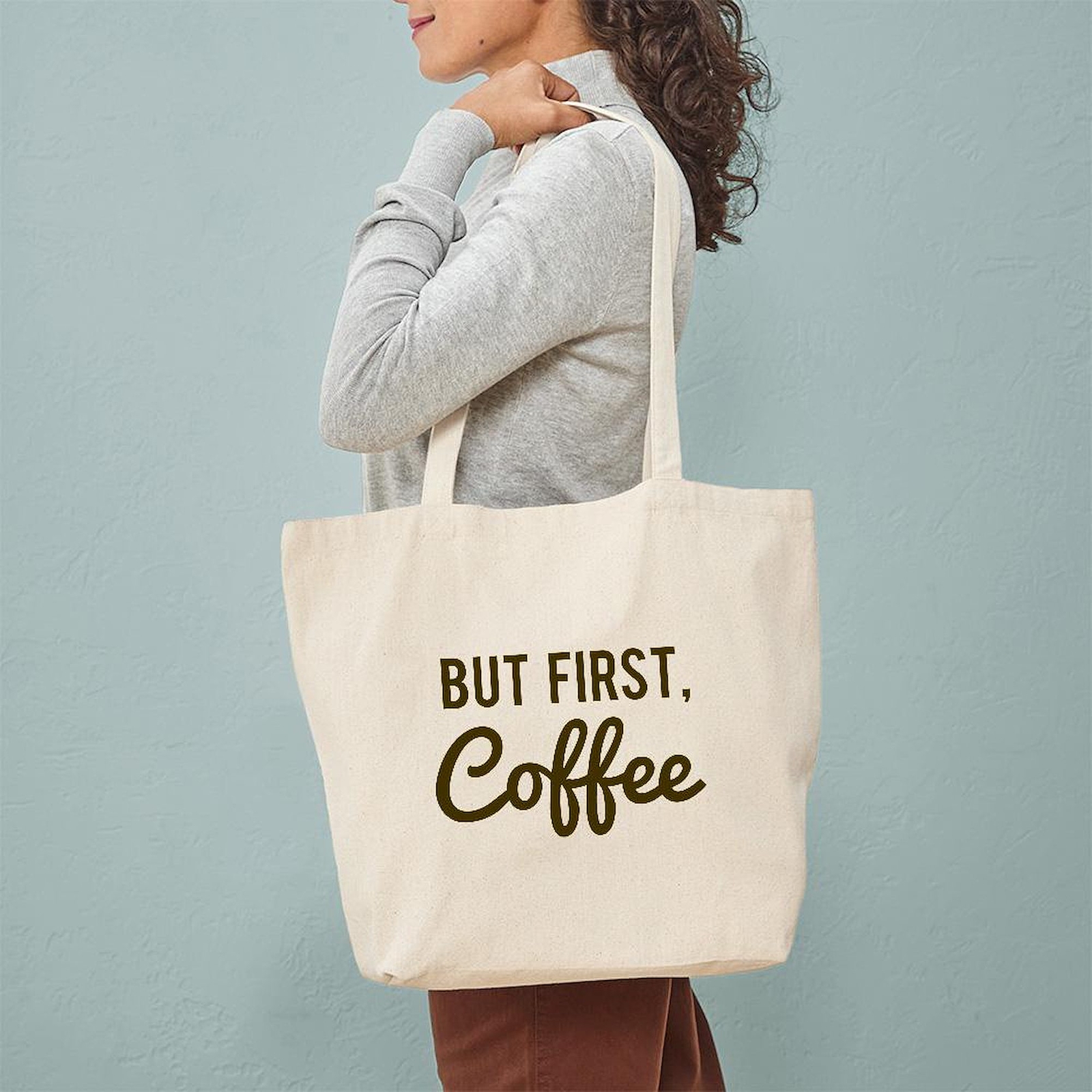 CafePress But First Coffee Tote Bag (1024319428)