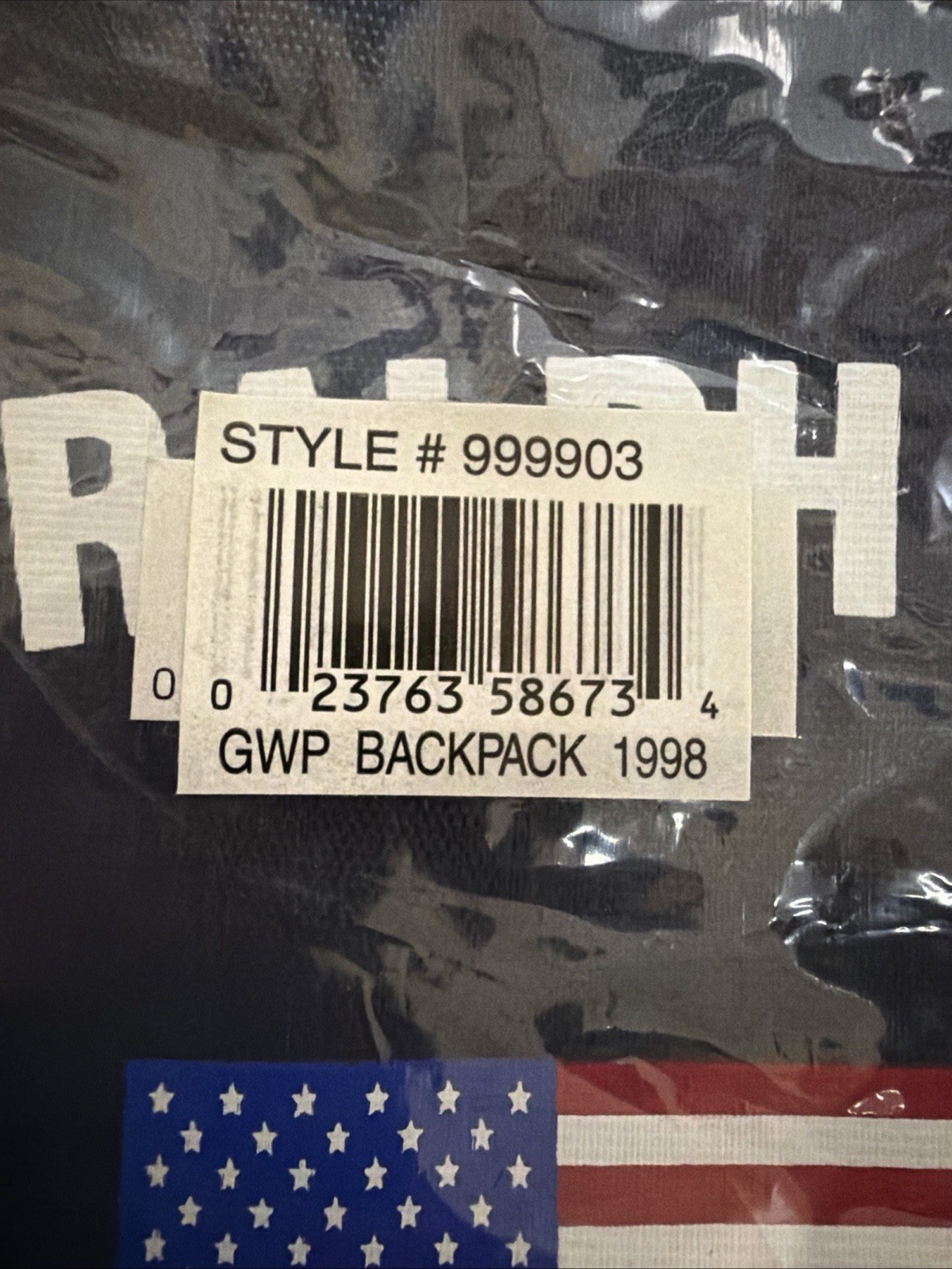 Polo Ralph Lauren American Flag Backpack Navy Blue Sleeve Back Pack