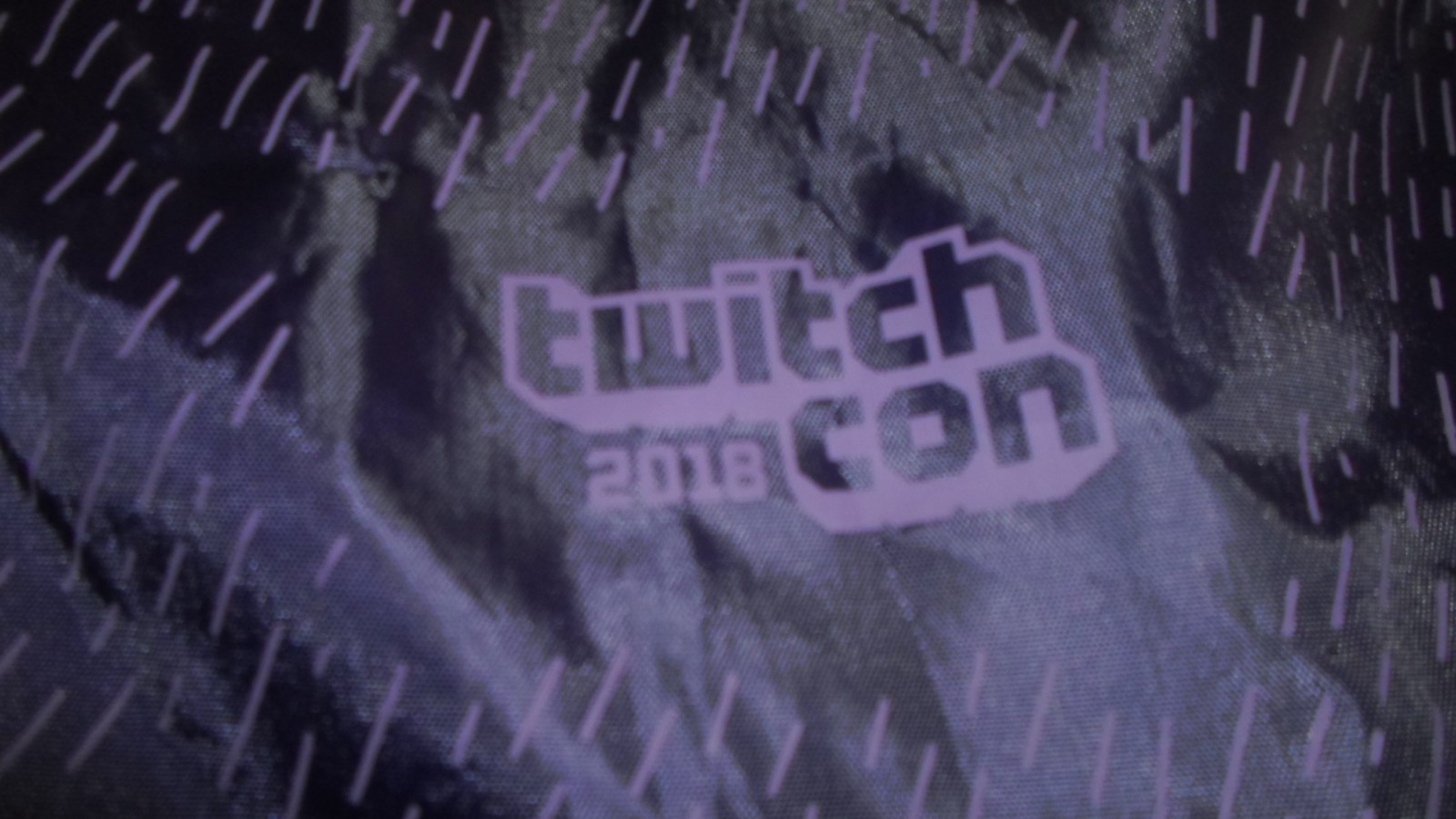 Backpack-day pack-16 in long-13 in wide-nylon-rope straps-purple-Twitch CON2018
