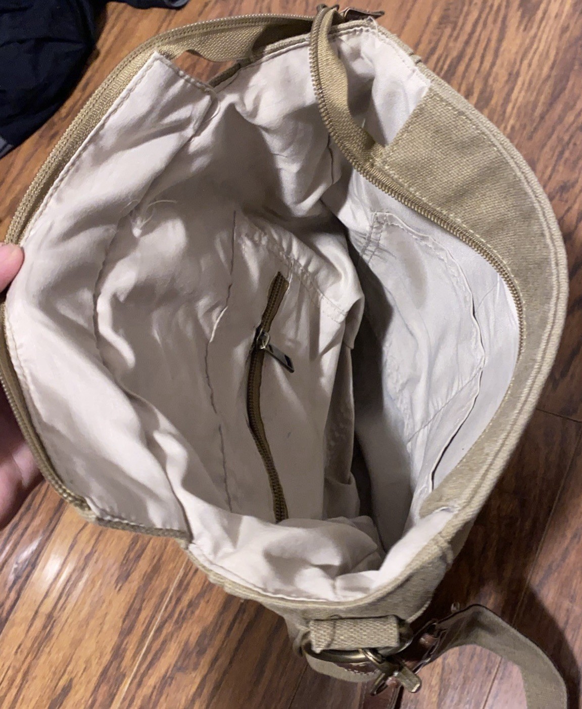 Messenger Bag Textile Canvas Messenger Bag Browns CROSS BODY 14x9x3 EUC