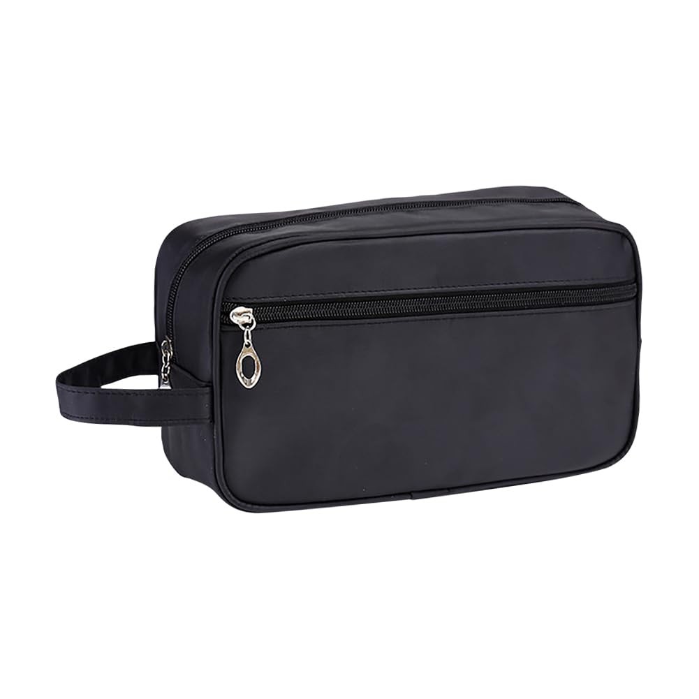 UUYYEO Mens Small Toiletry Bag Travel 26 x 15 x 10 cm (L x W x H), Black