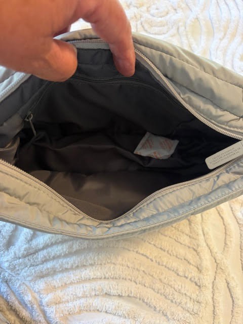 Adidas quilted, metal gray crossbody bag medium size NWT