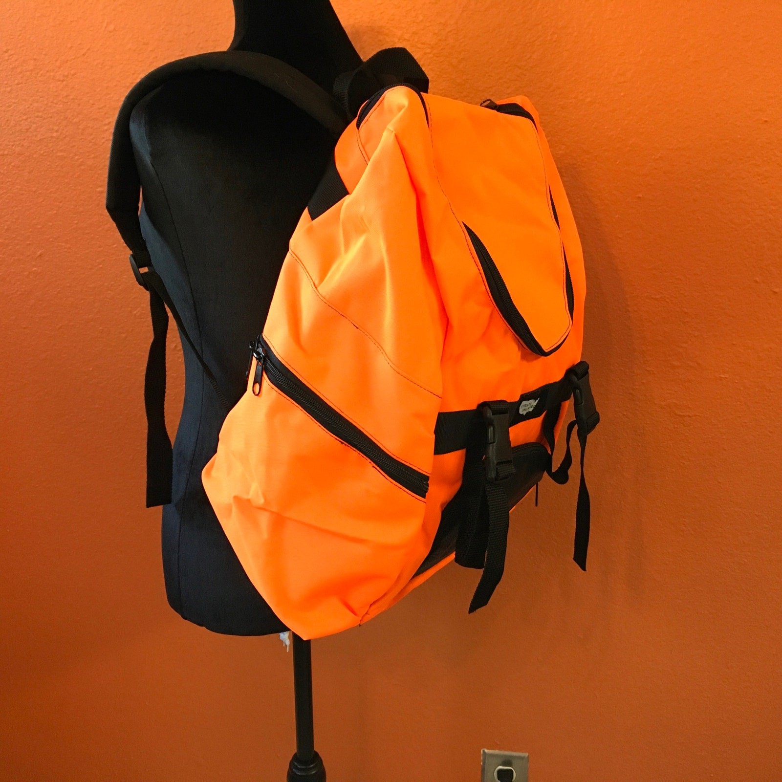Straps Unlimited Backpack Day Pack Adventure Bag Orange Rescue Gear Hiking USA