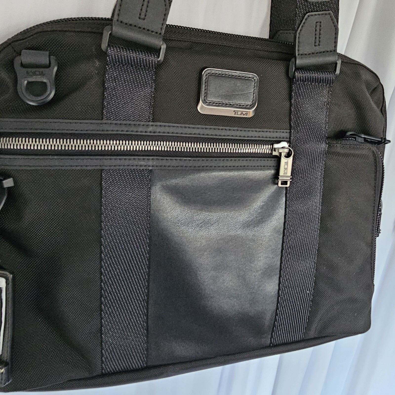 Tumi Alpha Bravo Ballistic Charleston Compact Briefcase Laptop Bag No Strap