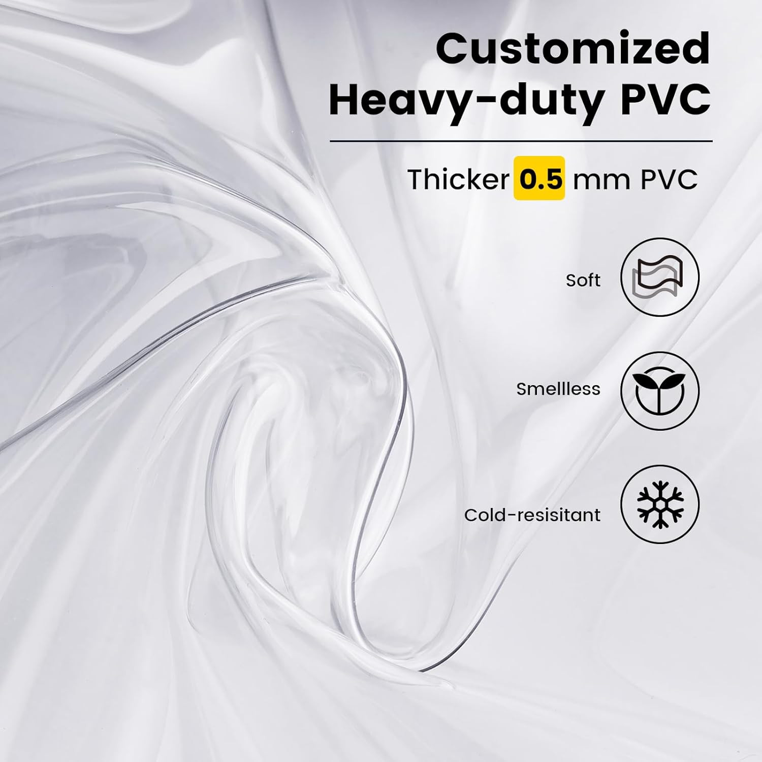 Clear Backpack Heavy Duty PVC Transparent Backpack with Reinforced Strap Stitche