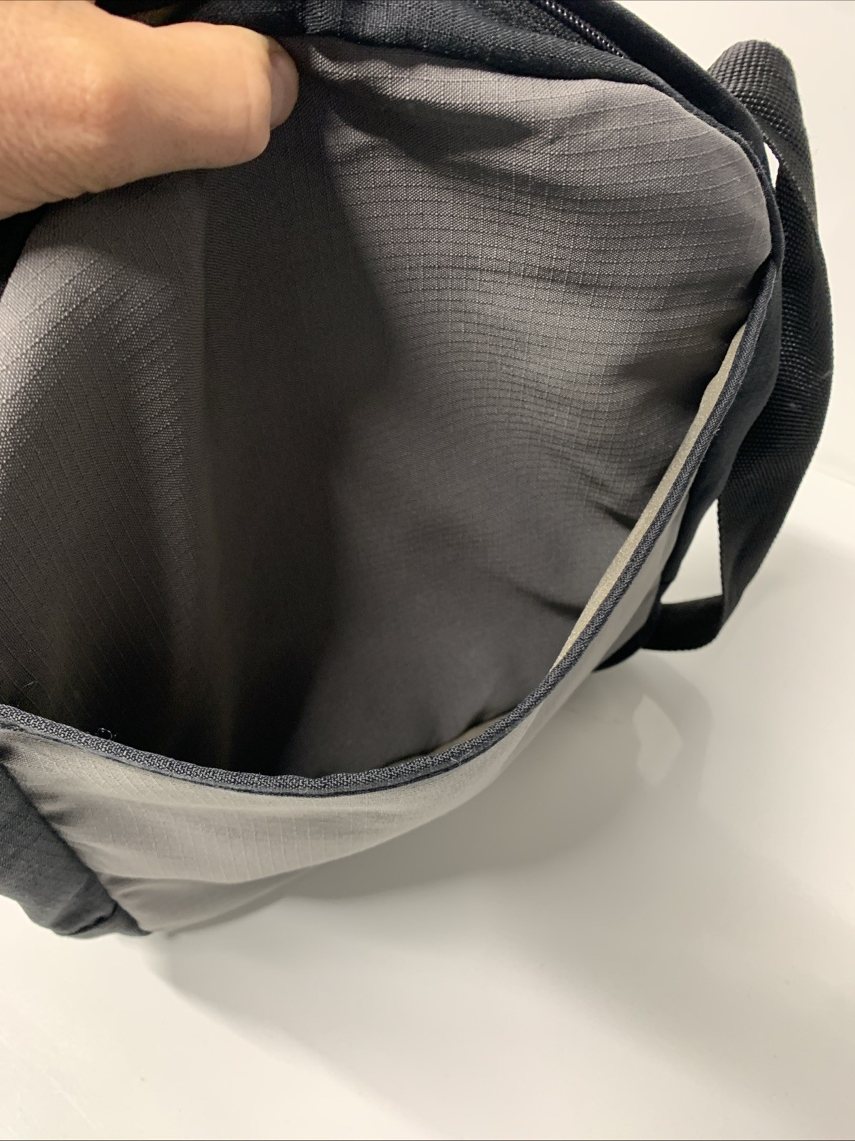 Jansport Sling Crossbody Backpack Bag Black/Gray Canvas Fabric