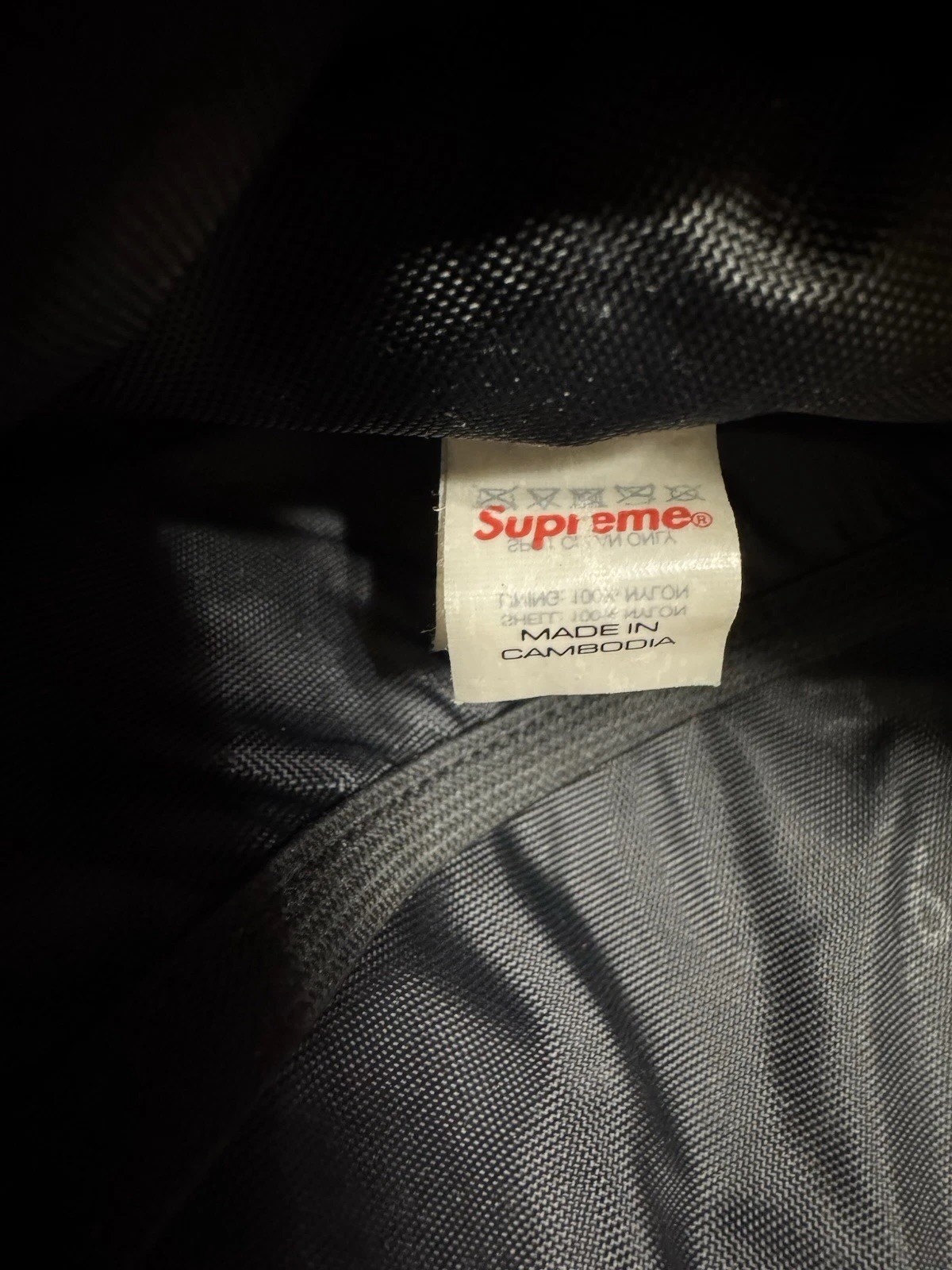Supreme Sling Bag Black SS22, Adjustable Crossbody Sling Bag, Zippered Pockets.