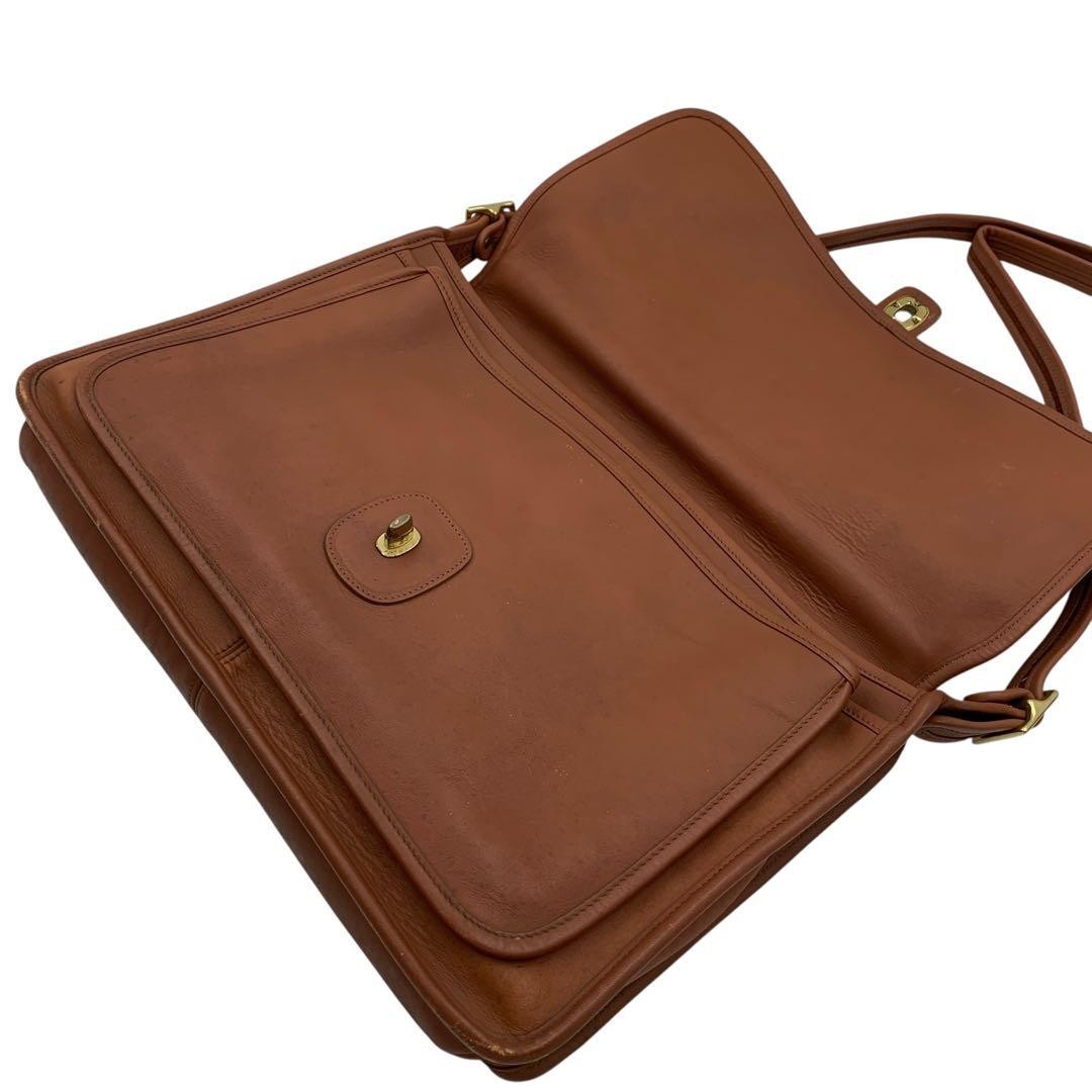 USED JAPAN Coach 5180 Metropolitan Briefcase British Tan Leather Vintage Bag